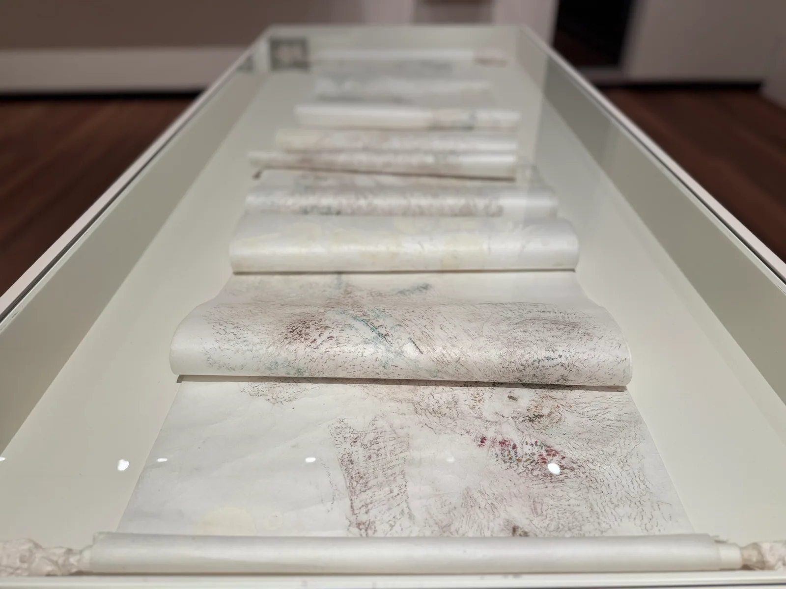 Scroll installed at the Libris Book awards Mackay Regional Gallery