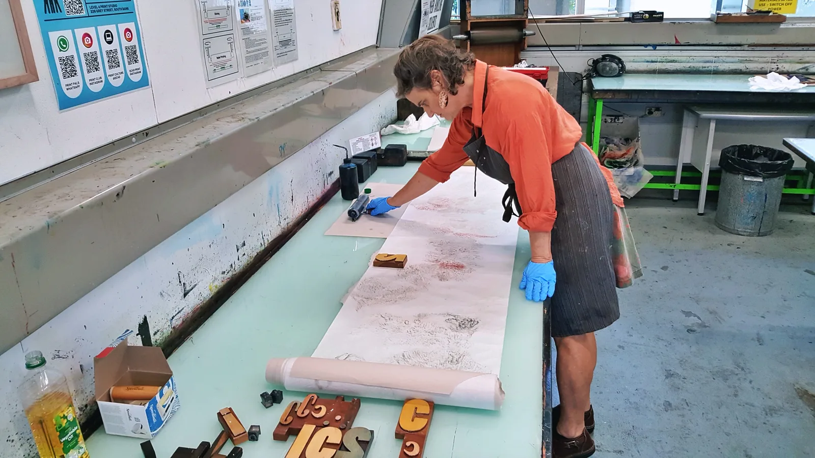 Printing Letterpress over the rubbings