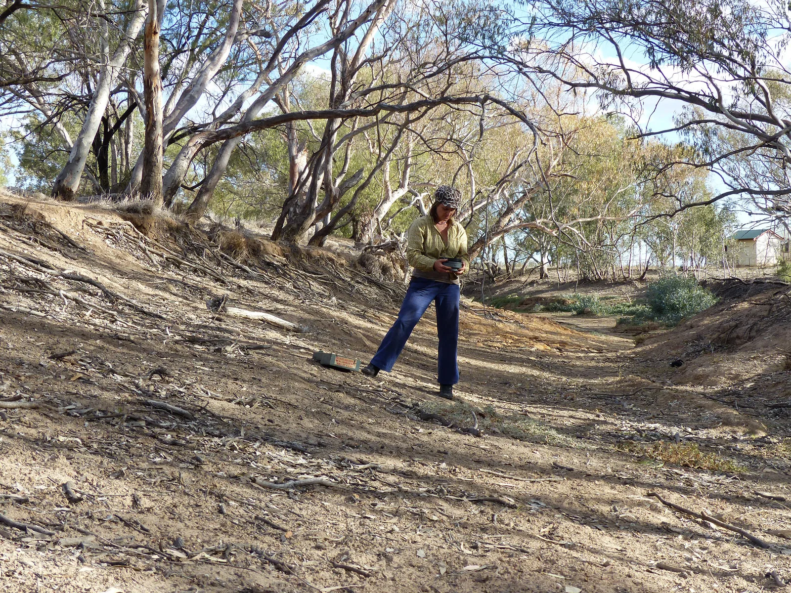 Experimenting with a sextant in the Maranoa region- Surat