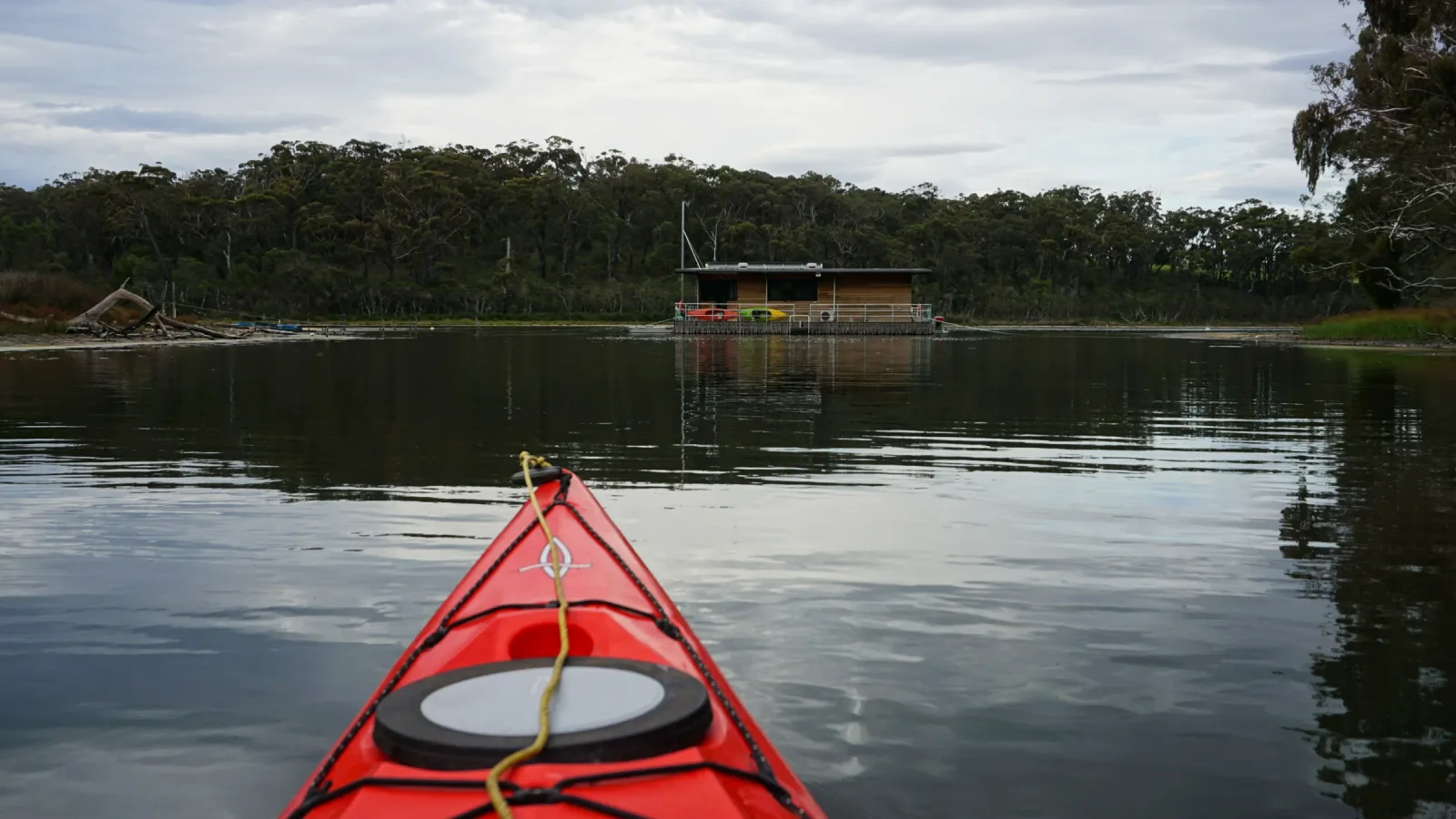 View of the studio from a kayak